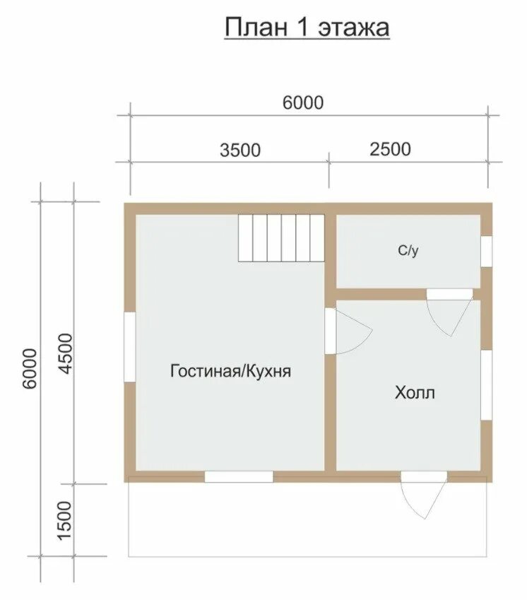 Дом из бревна с мансардой и 2-мя спальнями Проект двухэтажного дома из бревна