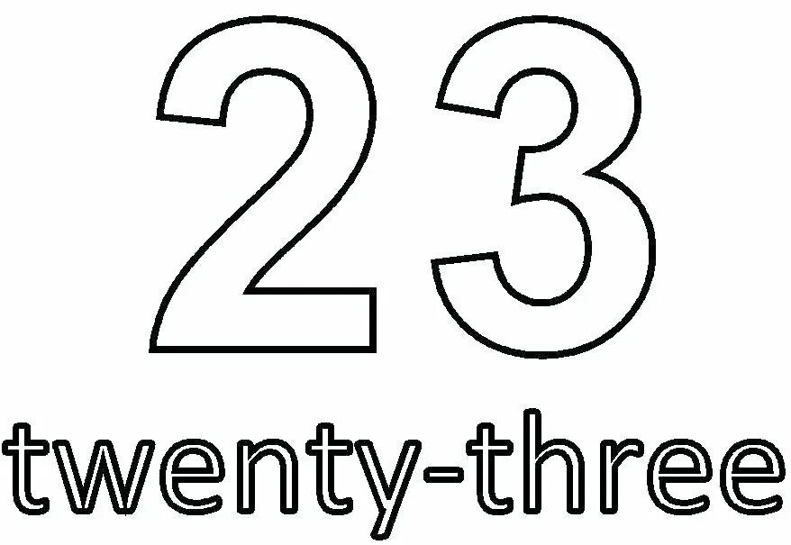 23 шаблон для вырезания распечатать. Цифра 23 трафарет. цифры 23 для вырезания. макет цифры 23. цифра 23 раскраска.