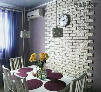 Декоративный кирпич стена кухня