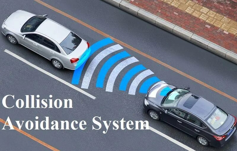 Forward collision. Невидимые машины для системы поток. collision prevention assist.