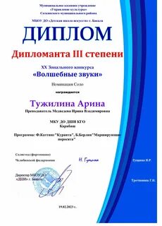 Конкурс волшебство звука