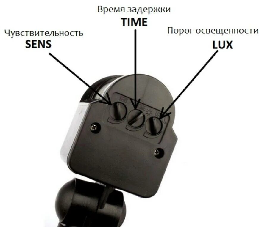 Как регулировать датчик движения для включения. Регулировка датчика движения для включения света. Датчик движения для освещения уличный регулировка. Регулировка освещения датчика движения для включения света. Настройка прожектора
