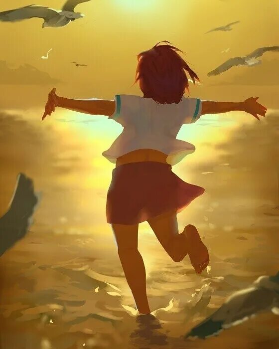Иллюстрации счастье. Девушка бежит к солнцу. Счастье арт. Нарисовать бегущую девушку. Бежит и бежит дорога бежит навстречу солнцу