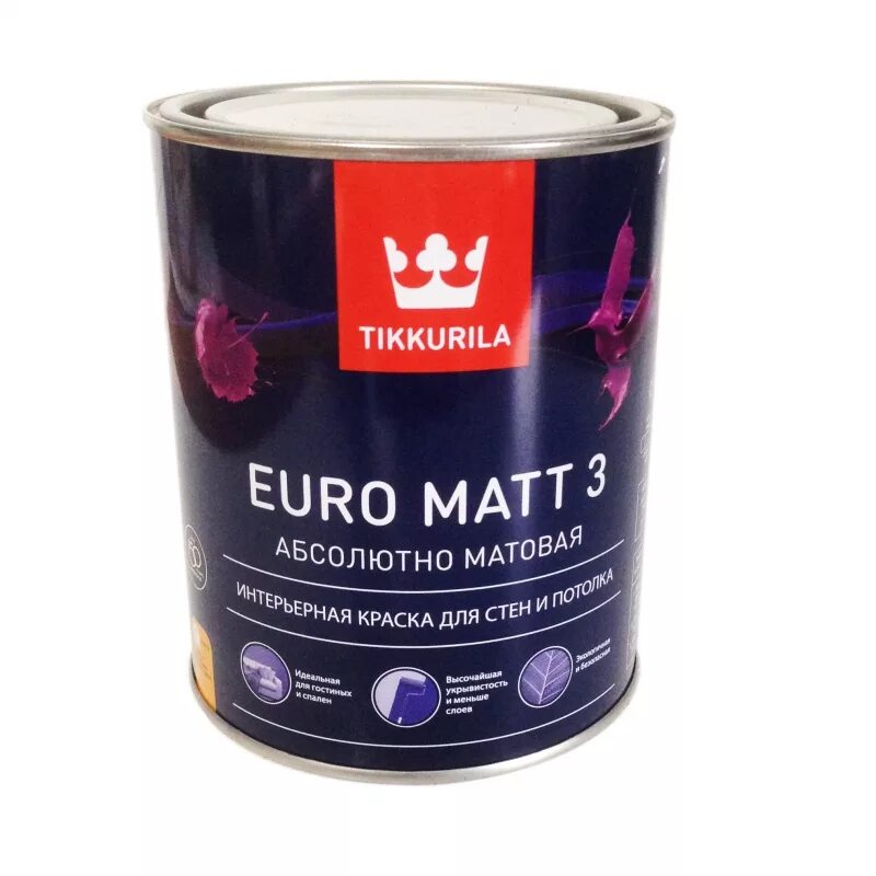 Tikkurila Euro Matt 3. Краска Tikkurila Euro Matt 3 база а. Краска интерьерная Euro Matt 3 a гл/мат 9л. Краска "Tikkurila" ВД интерьерная Euro Matt 3 a гл/мат 0,9л.