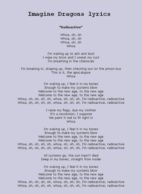 Натурал слова. Imagine Dragons текст. Radioactive imagine Dragons текст. Текст песни imagine Dragons. Enemy imagine Dragons текст.