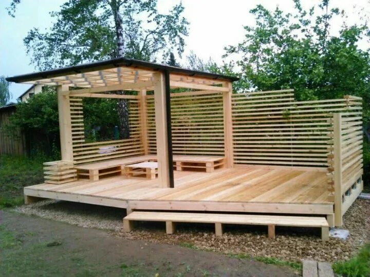Всего 250 000 руб и на вашем участке красивая беседка! Дом минимализм Дзен