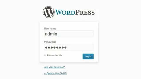 Username admin