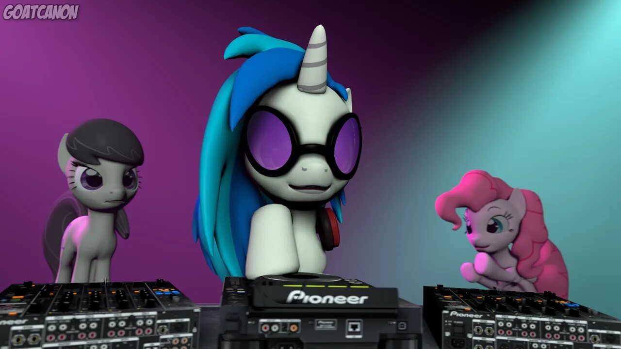 DJ pon3 and Octavia. Винил скретч SFM DJ. SFM DJ Pon 3. Пон пон трек