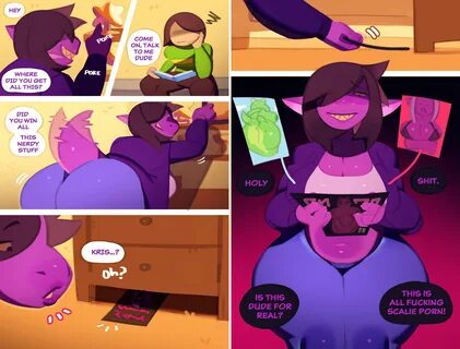 kris (deltarune), susie (deltarune), deltarune, absurd res, color, comic, c...