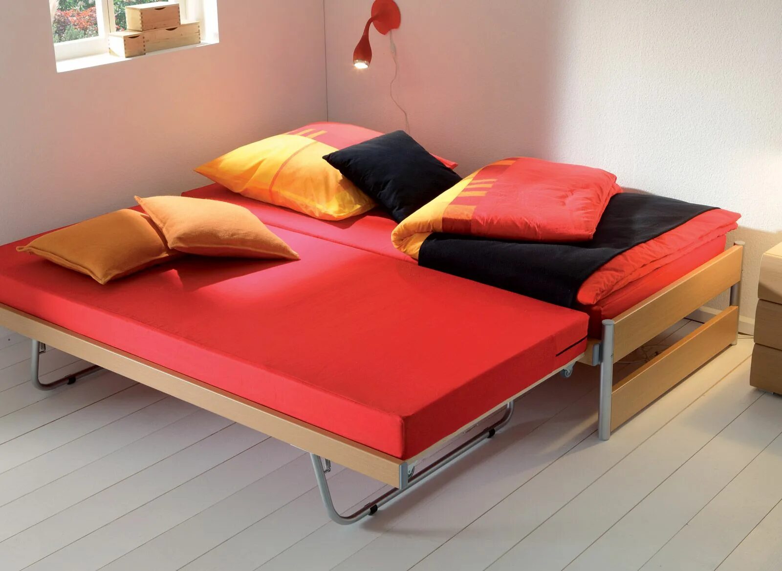 Двухъярусный диван-трансформер сплендид. Кровать-диван двуспальная. Диван sofa bed. Раскладывающаяся кровать. Кровать trundle gabriella.