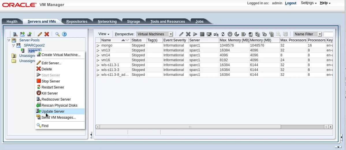 Vm list