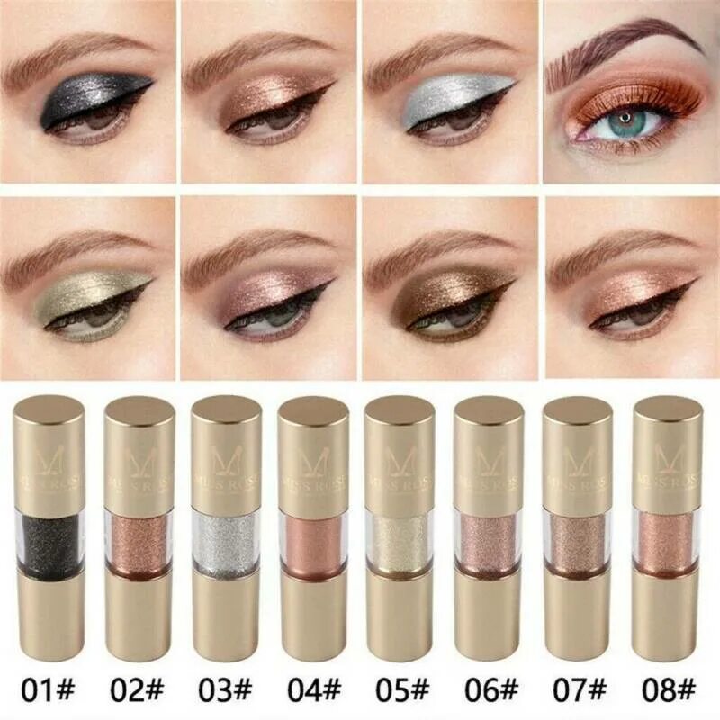 Жидкие тени купить. Тени для век жидкие, Eye Light Metallic Eyeshadows, оттенок - Queen, 1.9 мл. Жидкие тени блестящие. Жидкие блестящие тени для век. Макияж с жидкими тенями.