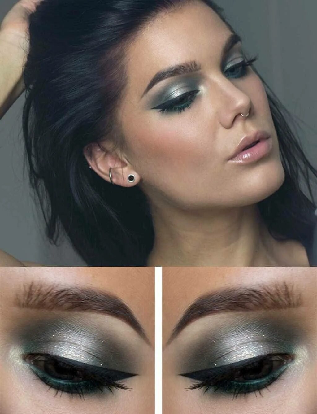 Вечерний макияж для голубых глаз. Макияж под серые. Вечерний макияж для голубых глаз. Серый смоки айс для голубых глаз. Смоки айс макияж.