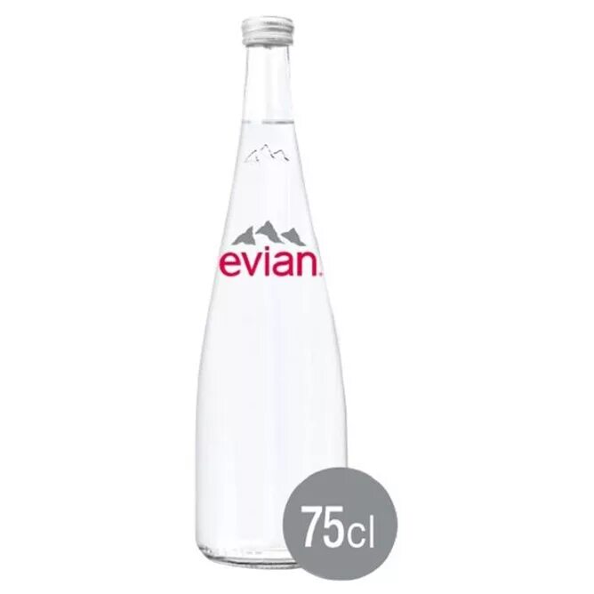 Вода негазированная стекло. Evian 0.75 стекло. Evian в стекле 0.5. Вода Эвиан 0.75. Mineral Water Evian 0,75.