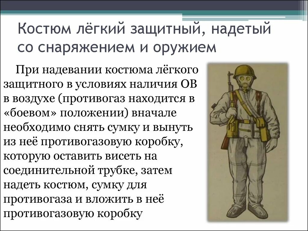 Последовательность надевания л 1
