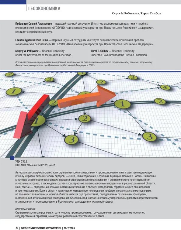 Стратегия экономической безопасности 208. Прогнозирование и планирование в США.