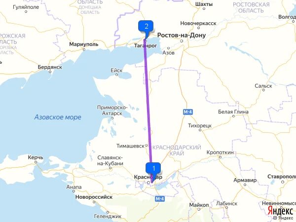 Расстояние до таганрога