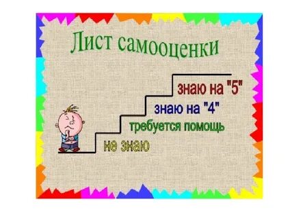 Английский язык самооценка