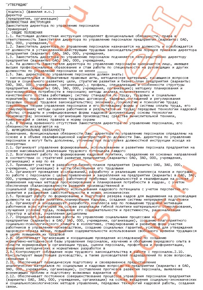 должностная инструкция начальника финансового отдела