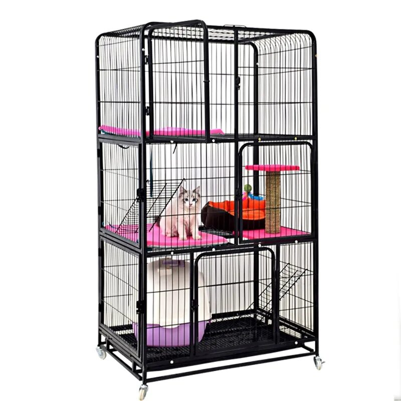 Стационарные клетки. Трехэтажная клетка Cat Playpens. Металлическая клетка для кошек. Двухэтажные клетки для кошек.