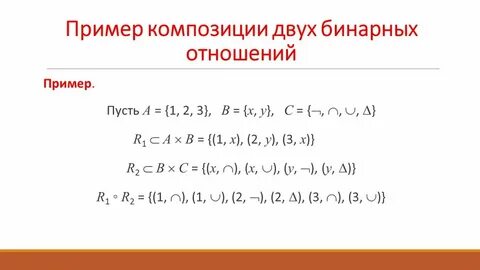 Произведение композиция отношений