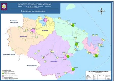Карта чукотки с населенными пунктами и дорогами