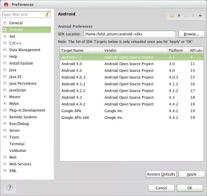 Android sdk linux. Android sdk linux