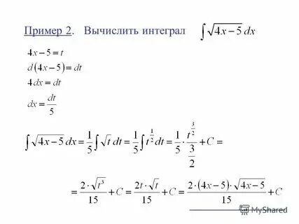 Интеграл с подробным решением