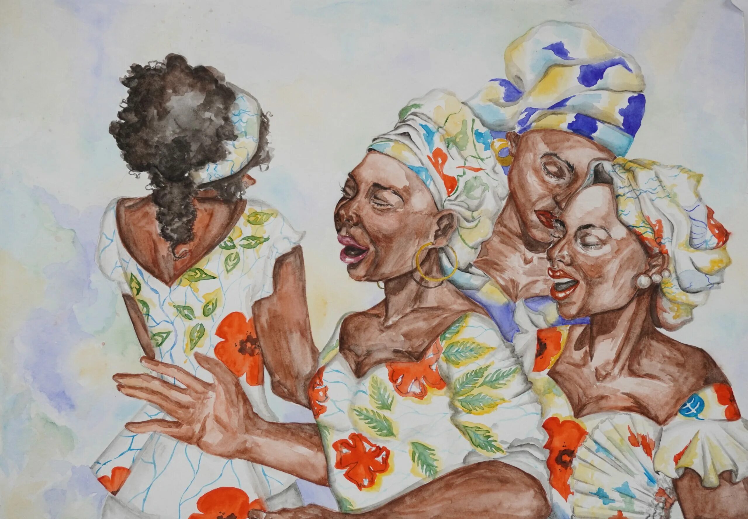 Иллюстрация к фильму Африка. Рисунок к фильму Африка. Жители Сенегала арт. Дама народу