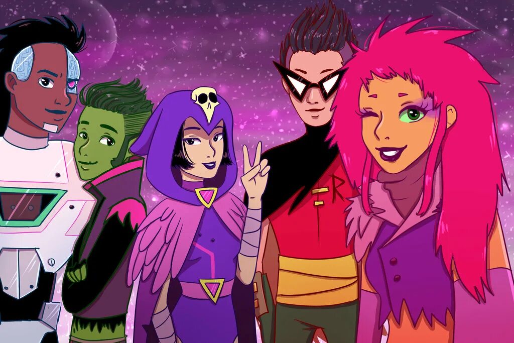 Teen titans go. Юные Титаны аниме. Юные Титаны арты. Юные Титаны Рита. Двуликий юные Титаны.