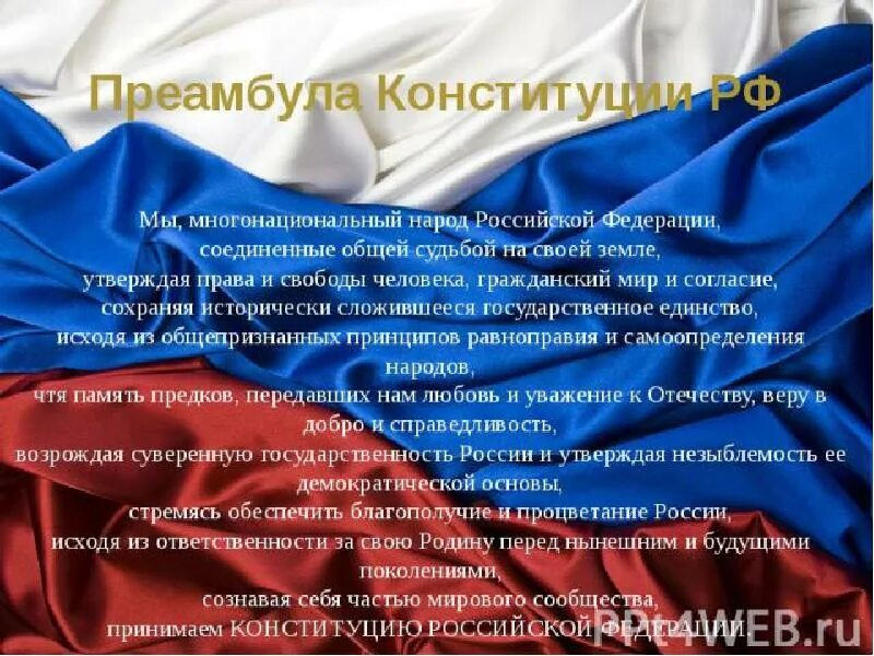 Преамбула текста. Преамбула мы многонациональный народ.