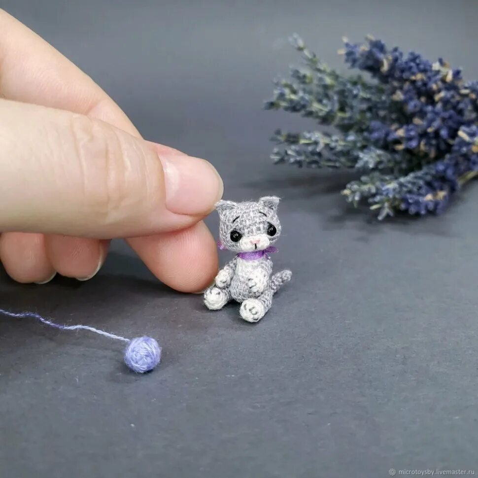 Мини котик. Micro cat. Миниатюрные кошки. Micro cat. Маленькие вязаные игрушки.