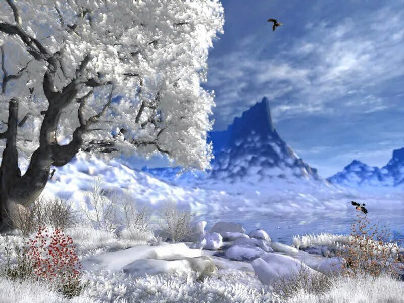 Зимние мотивы. Зима анимация. Зимний пейзаж для презентации. Картина зимы с анимацией.