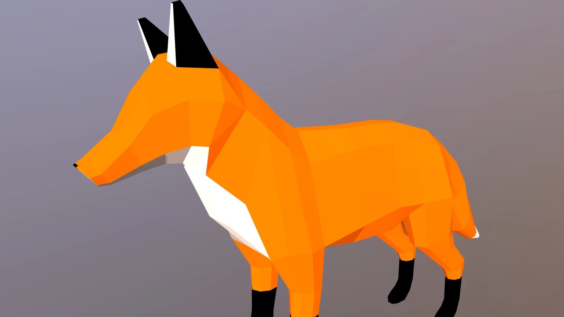 Make fox. Low Poly Fox 3d model. Лиса Low Poly. Лоу Поли лиса 3д. Модель лисы.