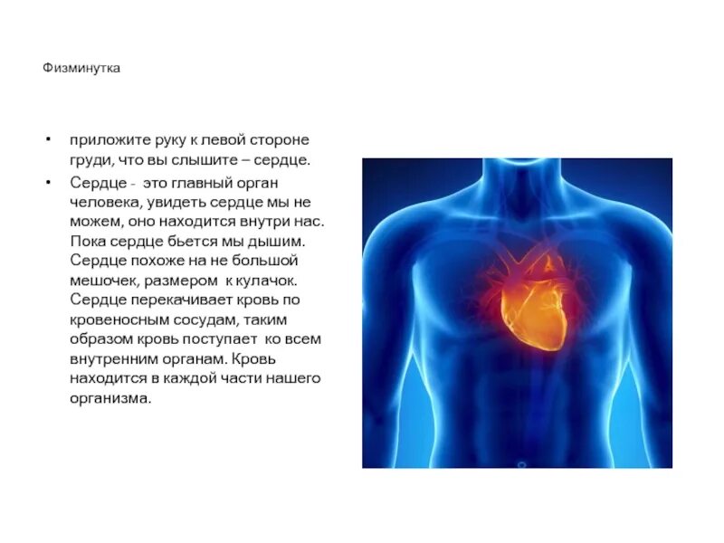 Сердце стучит слышно. Биение человеческого сердца.