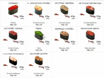Кабуки губкинский меню