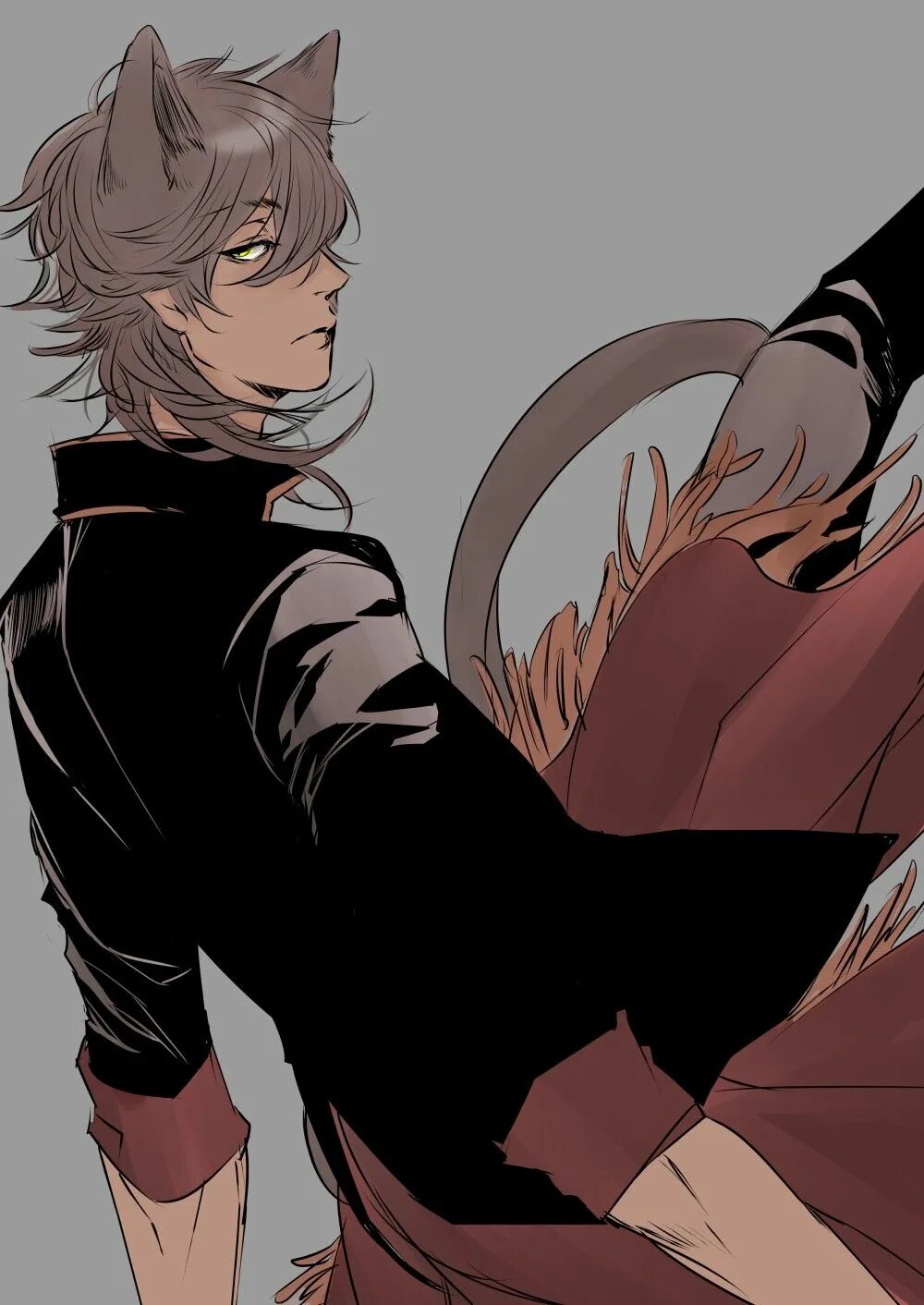 Мальчик и рысь. Окурикара touken неко. ookurikara touken ranbu неко. неко рысь.