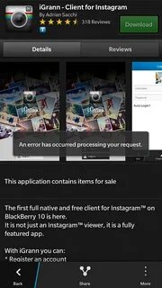 There was an error processing