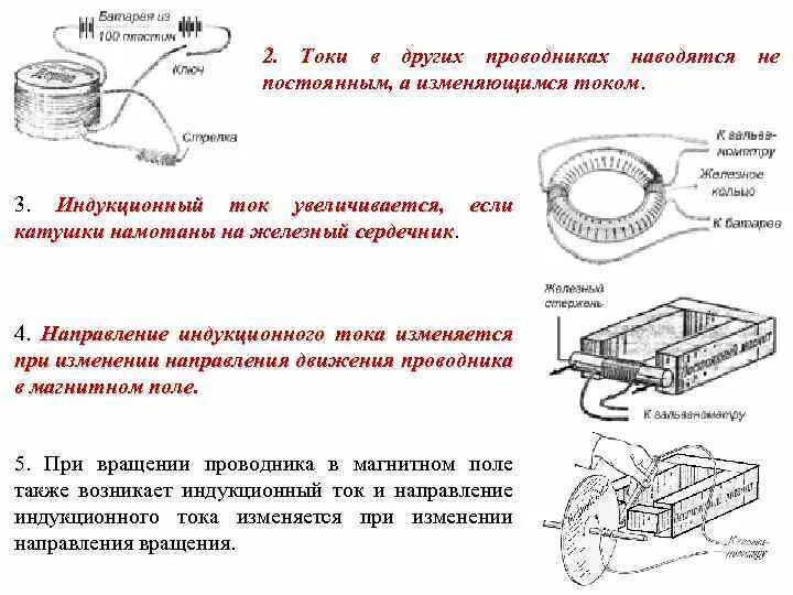 При введении сердечника в катушку магнитное поле. Индуктор с магнитопроводом. Направление токов в индукторе ТВЧ. Индуктор рисунок.