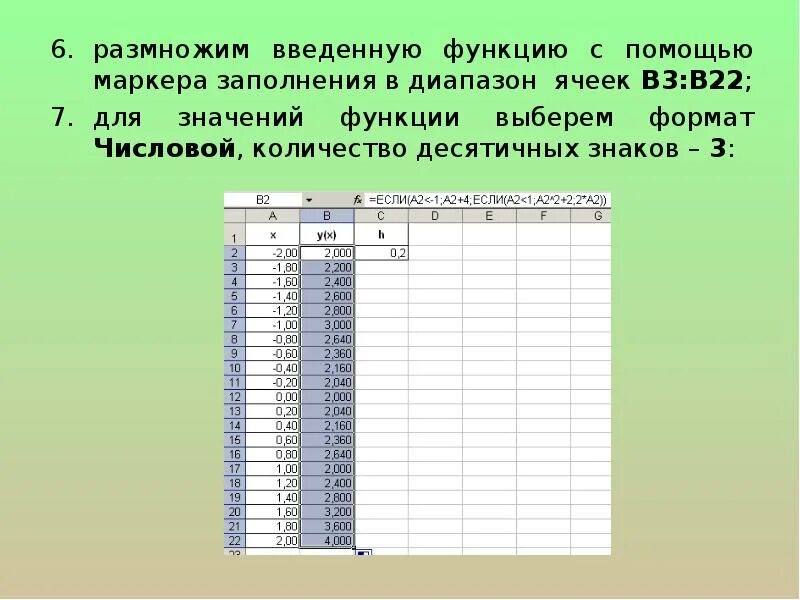 Код заполняемой функции. Маркер заполнения чисел. Как заполнить диапазон ячеек. Числовой 2 десятичных знака какой Формат в ячейке. Числовой Формат с числом десятичных знаков 6.