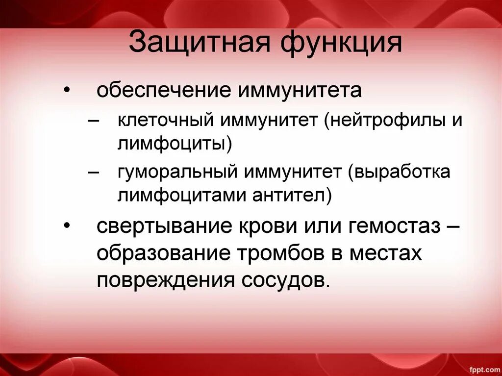 Какие защитные функции выполняет кровь