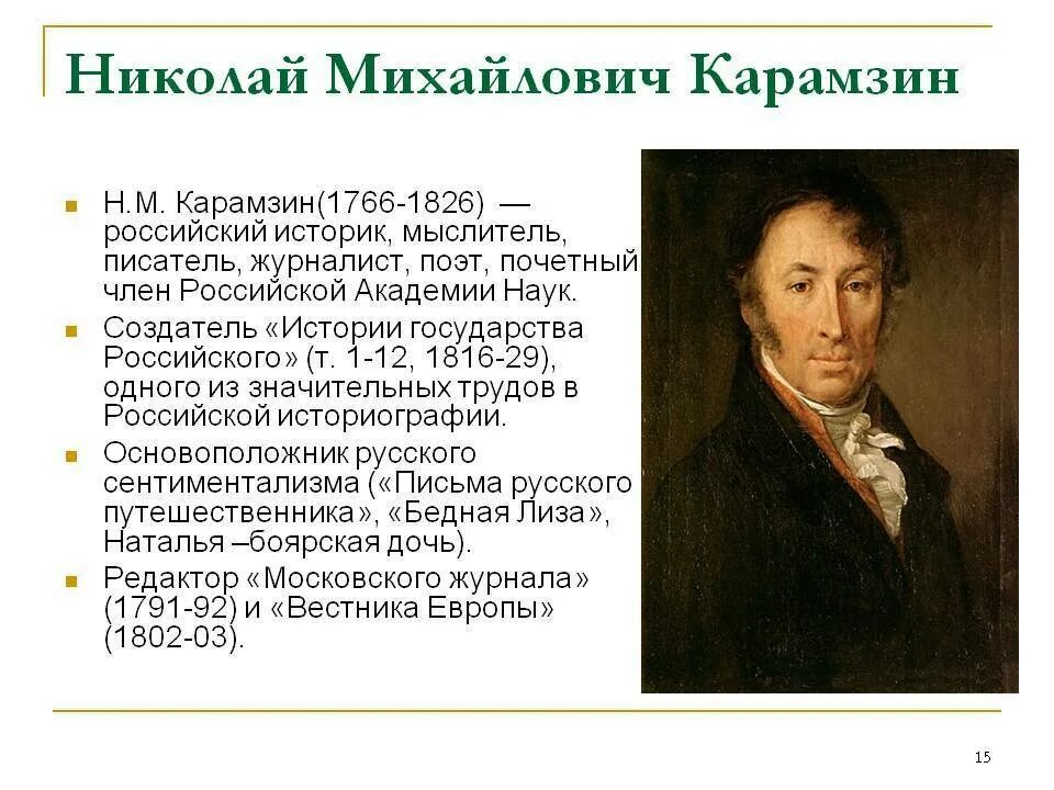 Последним уроком была история историк вошел. Н М Карамзин биография. Карамзин 1816.