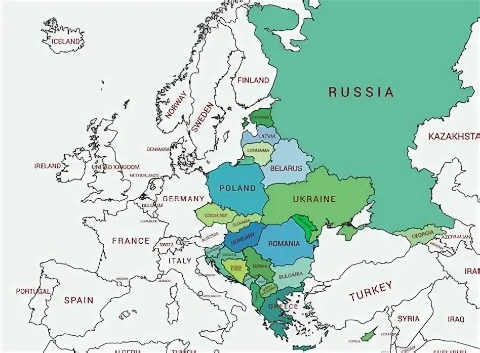 Восточная европа и россия страны. Карта восточнойевпроппы. Центрально-Восточная Европа. Карта Восточной Европы со странами.
