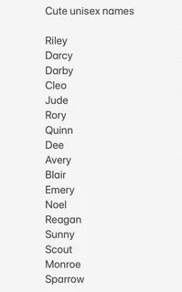 Unisex names