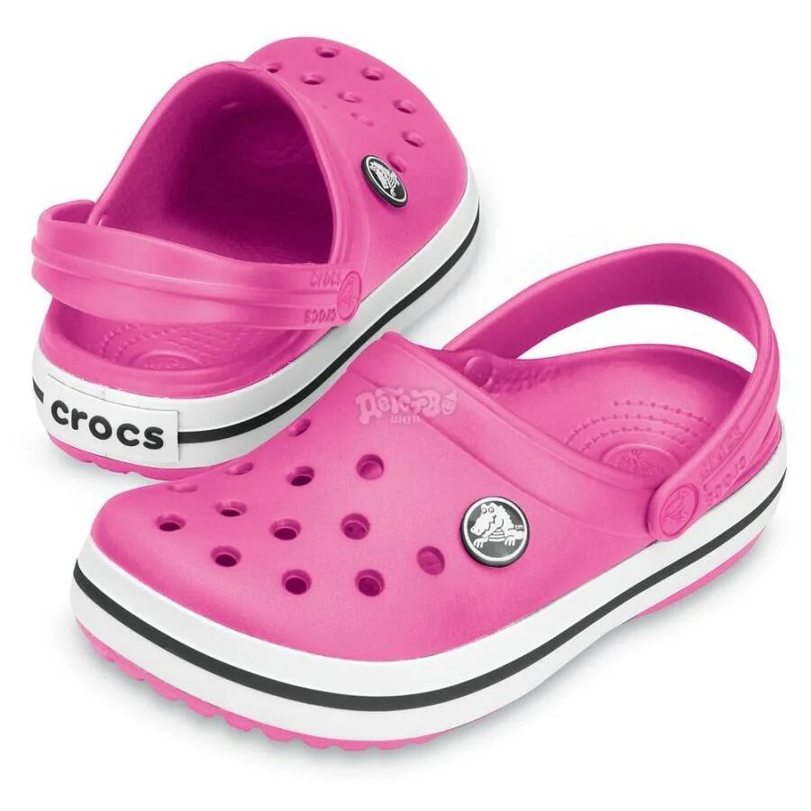 Как отличить crocs. Crocband Crocs Size sole. Кроксы фуксия. Сабо Crocs женские фуксия. Крокс бэнд фуксия.