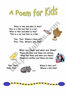 English poems for children