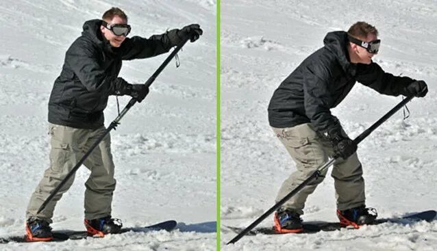 Сноубордист с палками. Сноуборд с лыжными палками. Сноуборд с палкой для детей. Палочки для сноуборда.