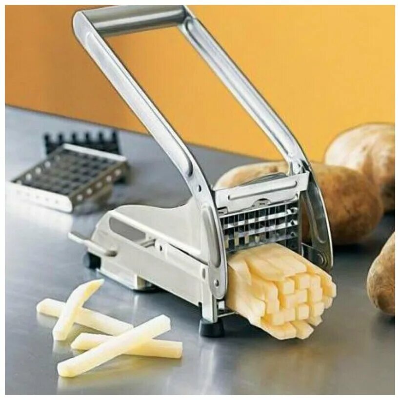 аппарат для нарезки картофеля фри potato chipper. приспособление для резки картофеля. картофелерезка skiico kitchenware нож для картофеля из нержавеющей стали. пресс для картофеля фри. прибор для нарезки картофеля фри - картофелерезка potato chipper.