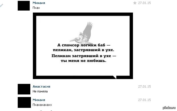 Пеликан застрявший в ухе. Спонсор женской логики застрявший в ухе Пеликан. Спонсор женской логики. Спонсор женской логики Пеликан.