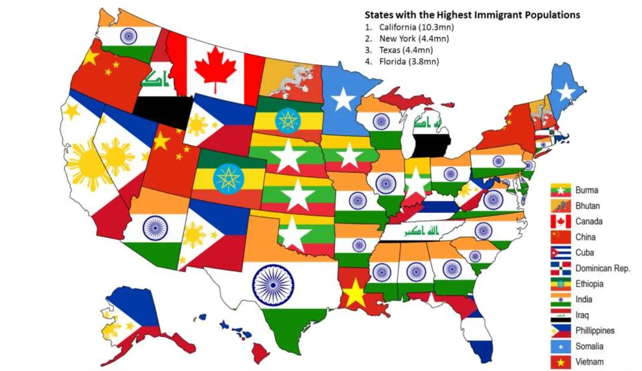 Countries regions перевод. Карта США. Карта народов США. Карта населения Америки. Карта иммигрантов США.